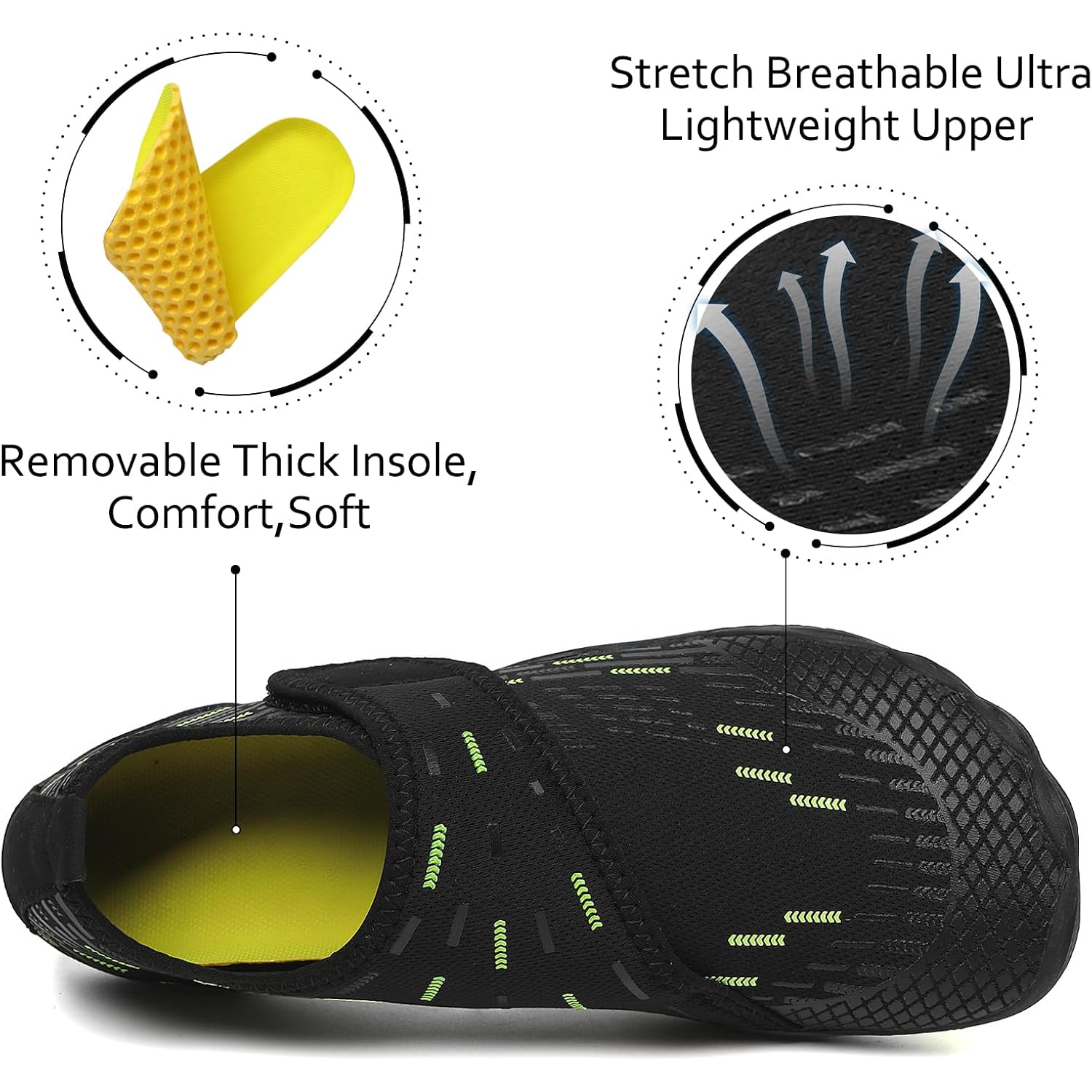 Water Shoes Mens Womens Quick-Dry Barefoot Swim Beach Pool Shoes Aqua Yoga Socks For Hiking Walking Diving Surf Outdoor Water Sports
