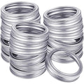 24 Pieces Regular Mouth Mason Jar Canning Bands - Reusable Replacement Metal Rings, Practical Screw Jar Bands, Leak Proof Tinplate Metal Rings, Compatible With Mason Jar