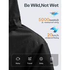 Womens Waterproof Rain Jacket Lightweight Raincoat With Removable Hood | Rain Coat, Windbreaker, Breathable, 4 Zip Pockets, Velcro Cuffs, 2-Way Storm Flap, Mesh Lining, Active Outdoor, Camping