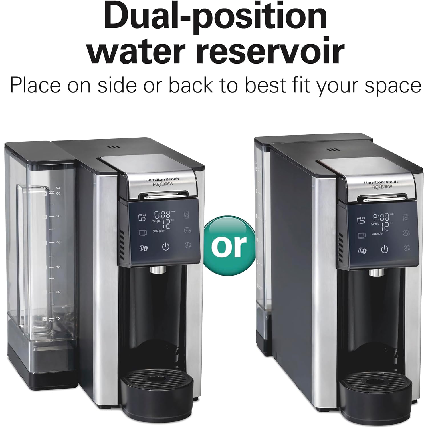 Hamilton Beach Flexbrew Advanced 5-In-1 Drip & Single Serve Coffee Maker | Single Serve Hot & Iced Coffee Maker | 12 Cup Programmable Drip Coffee Maker | Removable 60 Oz. Reservoir | Black