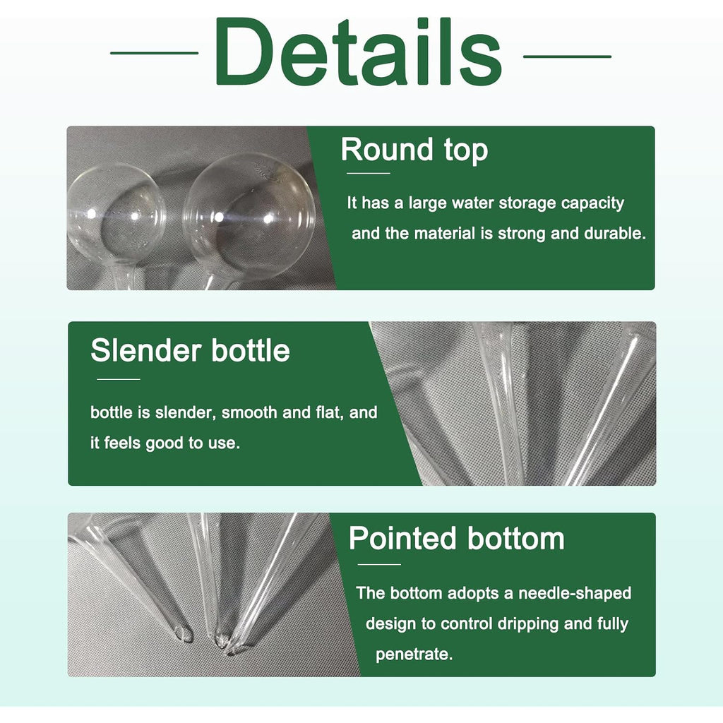 8 Pcs Clear Plant Watering Globes,Plastic Self-Watering Bulbs,Automatic Watering Globes,Garden Water Device For Plant Indoor Outdoor
