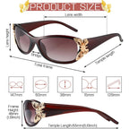 3 Pairs Y2K Sunglasses For Women, Fashion Wrap Around Butterfly Design Sun Glasses With Uv400 Protection