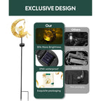 Solar Garden Statues Outdoor Decor, Fairy Moon Figurine Light Stake, Housewarming Ornament For Patio, Lawn, Yard, Pathway - Unique Gift Ideas For Gardening Mom Grandma