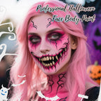 Ybuete Pink Water Based Face Body Paint, 2.37 Oz Large Tube Full Coverage Face Paint For Skull Clown Cosplay, Washable Pink Body Painting Cream For Adult Carnival Party Halloween Sfx Makeup