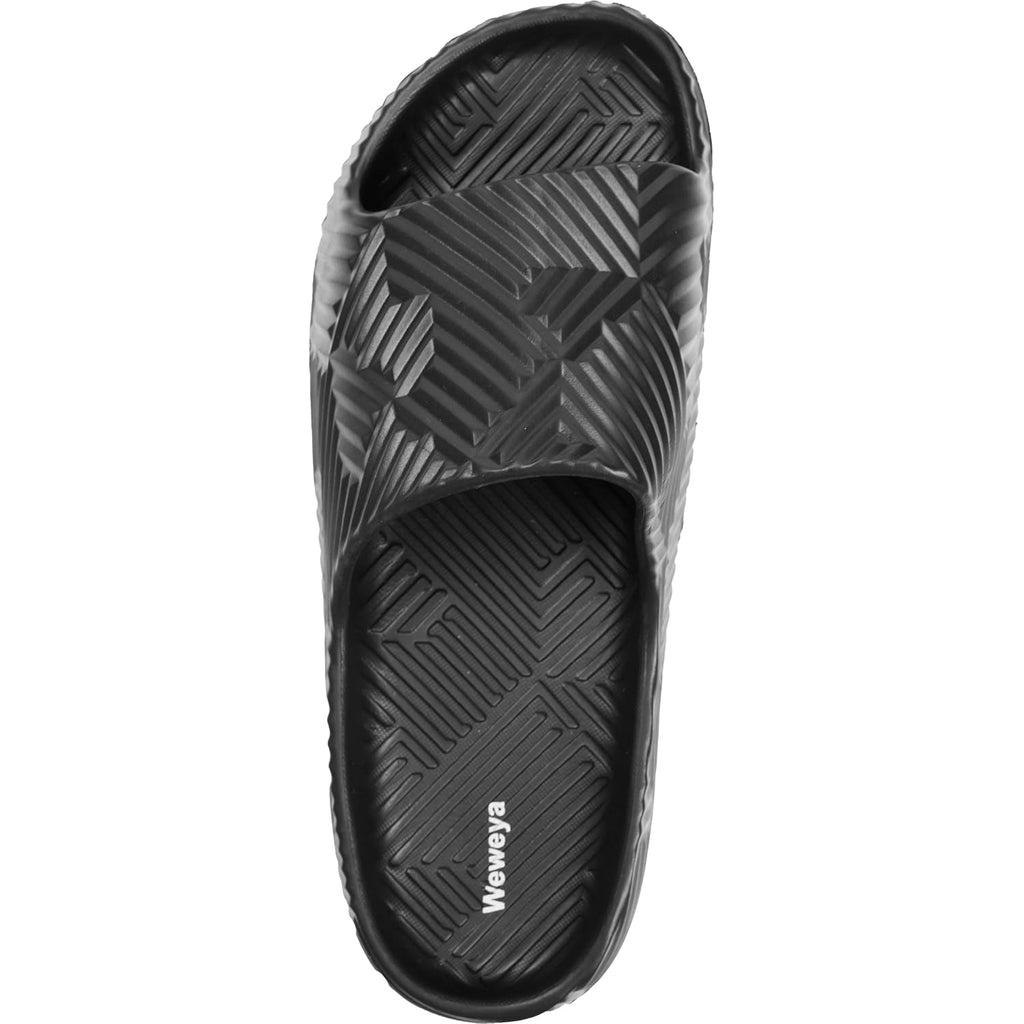 Weweya Slides For Women And Men - Bathroom Shower Shoes - Non Slip House Slippers - Lightweight Beach Sandals