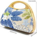 UMREN Straw Clutch Handbags Women Beach Crossbody Hand-woven Summer Purse Wallet Top handle Evening Bag for Wedding Party
