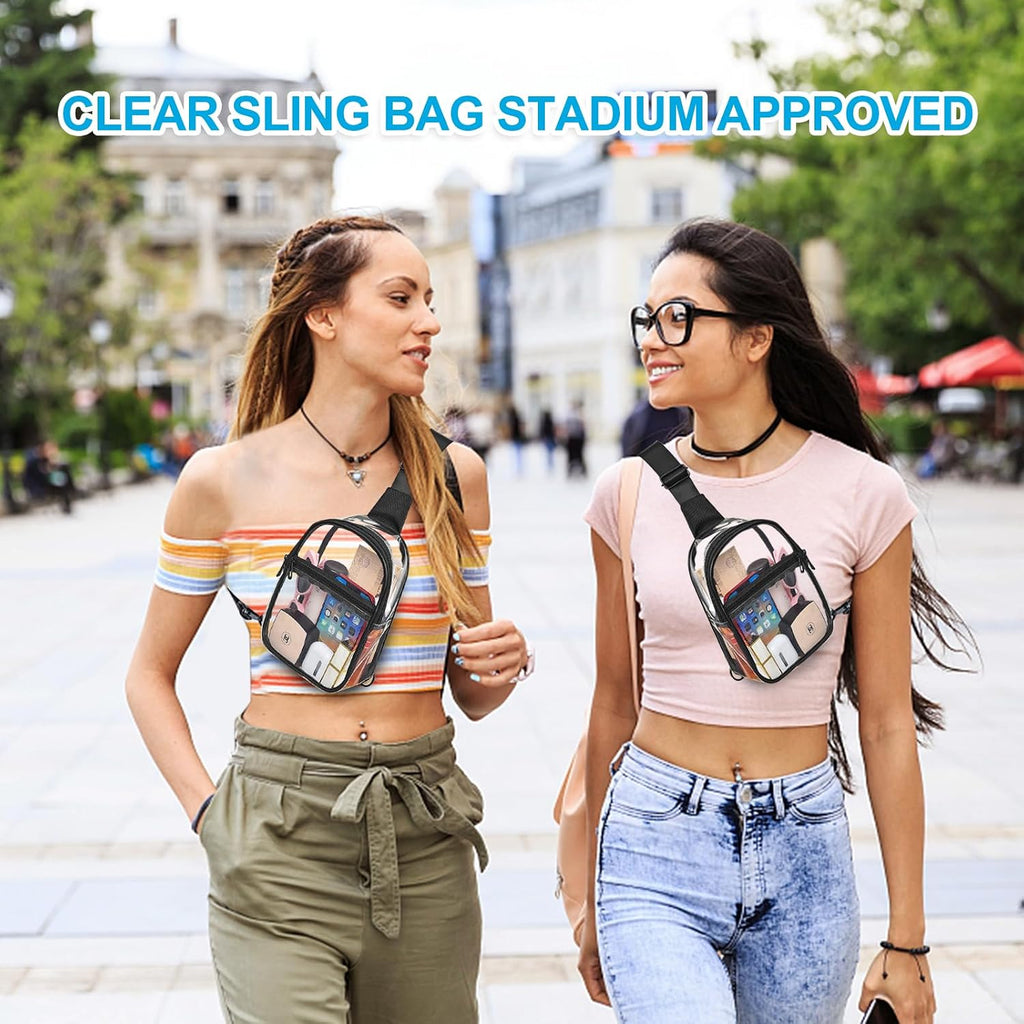Clear Crossbody Bag For Stadium Events, Clear Purse For Women And Men For Concerts Sports Festivals