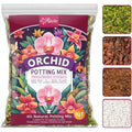 1Qt Orchid Potting Mix For Repotting- Orchid Repotting Kit Include Moss, Pine Bark, Perlite, Coco Peat- Premium Orchid Soil Medium For Indoor Potted Plants Root Ventilation & Expanding