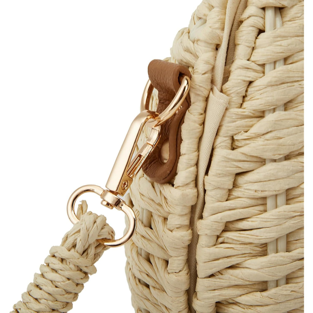 Casual Straw Beach Bags For Women Dumpling Bag Rattan Purses Summer Straw Crossbody Woven Handbag Purse Shoulder Bag Travel