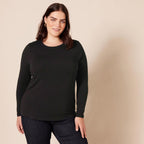 Women's Regular-Fit Long-Sleeve Crewneck T-Shirt (Available in Plus Size)