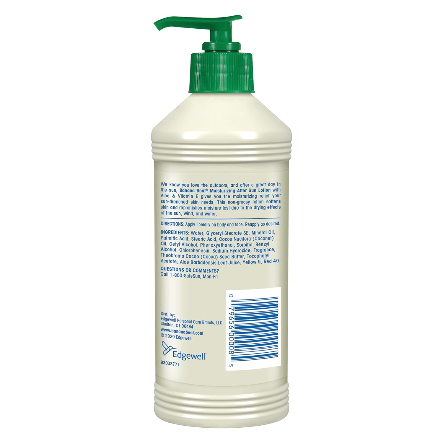 Banana Boat Moisturizing After Sun Lotion With Aloe And Vitamin E, 16Fl Oz, After Sun Care, Banana Boat After Sun Lotion, Sunburn Relief, 16Fl Oz