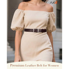 SUOSDEY Women Belts For Jeans Dresses Pants Ladies Leather Waist Belt with Elegant Buckle, Width 1.3"
