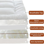 Whatsbedding 3 Inch Memory Foam Mattress Topper (Queen, 60X80), 1700 Gsm