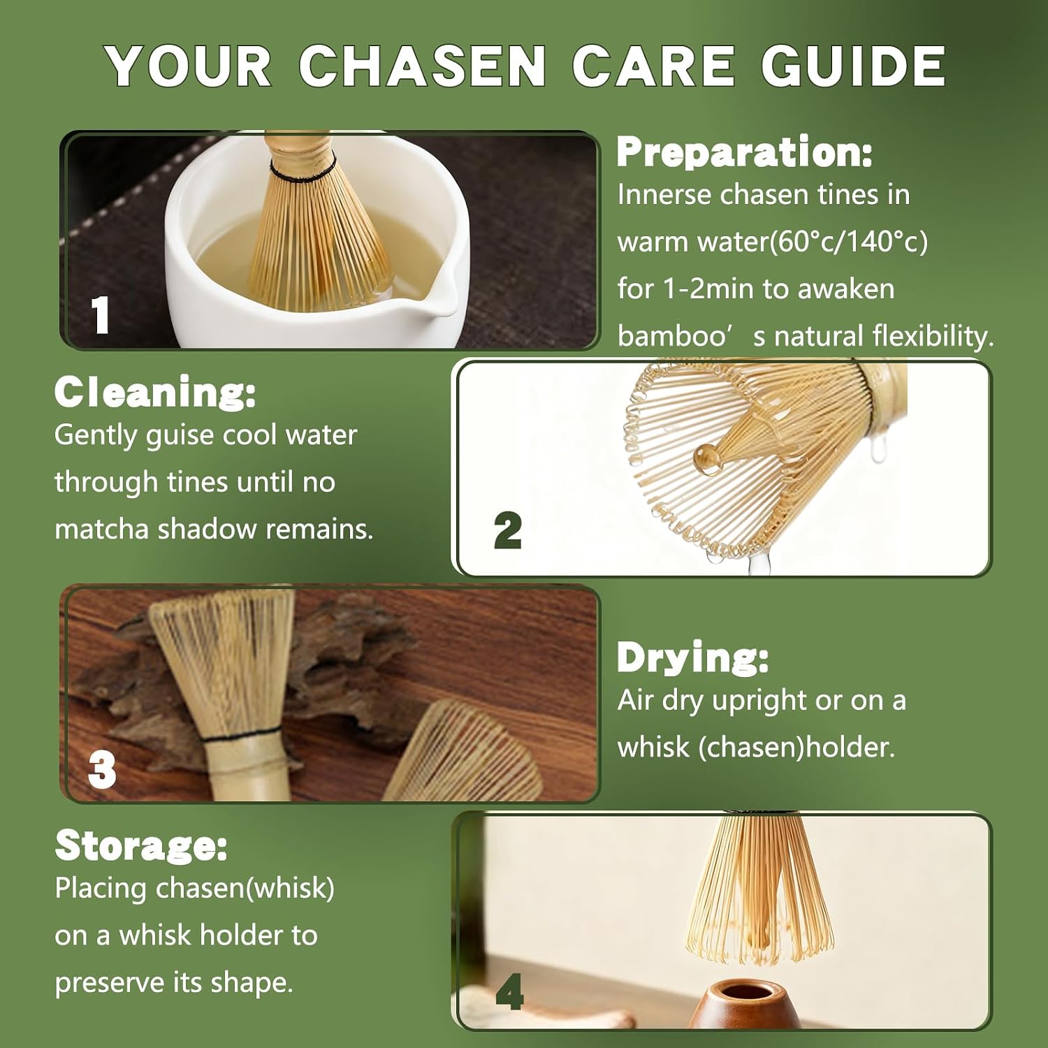 Clay&Fire Matcha Whisk, Handcrafted Bamboo Whisk For Matcha Powder | Traditional Japanese Chasen For Matcha Stirrer, 100% Natural Matcha Wisk