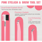 Eyebrow Kit, 17 in 1 Tweezers for Women Facial Hair, Hair Scissors with Comb, Eyebrow Trimmer, Brow Brushes, Hair Tools Travel Bag, Professional Grooming Tweezer Set