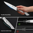 MAD SHARK Paring Knife 3.5 inch Paring Knives, Small Kitchen Knife, Ultra Sharp German Stainless Steel Vegetable Knives, Ergonomic Handle Design, Unique Gift for Men/Women