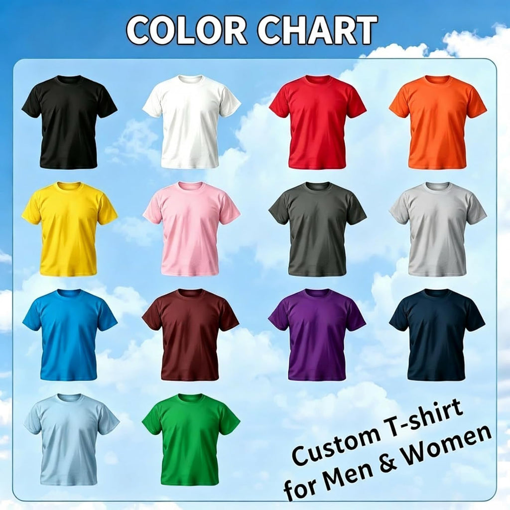Bulk Custom T Shirts With Your Text Logo Photo, Personalized T Shirt For Men Women Black Cotton T-Shirts Custom Gifts