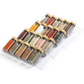 Suneerplay Spice Drawer Organizer 4 Tier, Acrylic Seasoning Organizer Rack, Clear Spice Rack Tray, Kitchen Seasoning Jars Drawers Insert (Jars Not Included/Expandable From 9" To 18")