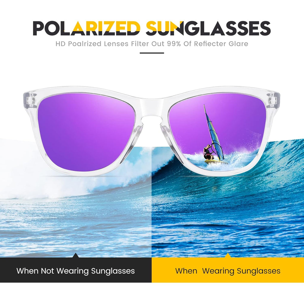 Sunglasses Womens Polarized Sunglasses for Mens Womens Retro Mirror Lens for Driving Fishing UV400 Protection