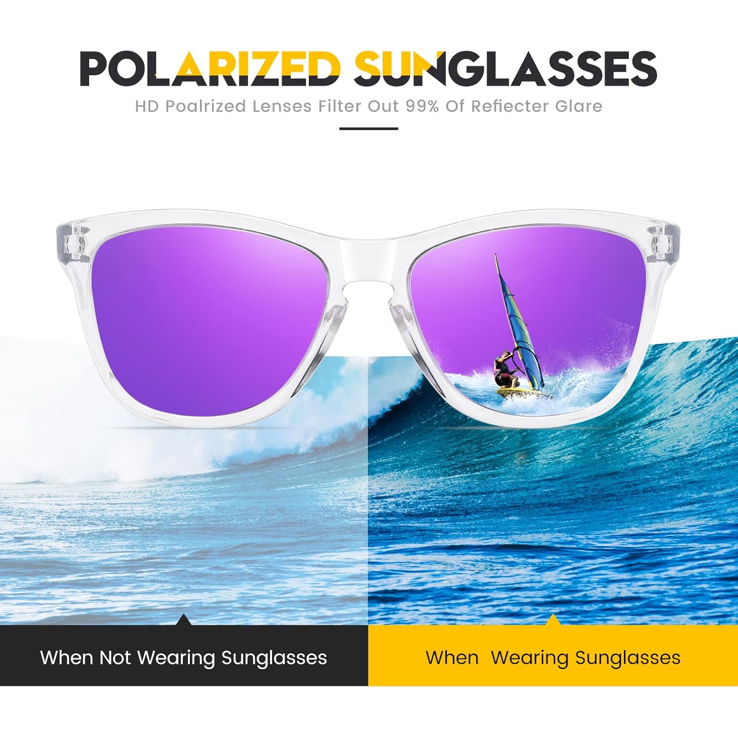 Sunglasses Womens Polarized Sunglasses for Mens Womens Retro Mirror Lens for Driving Fishing UV400 Protection
