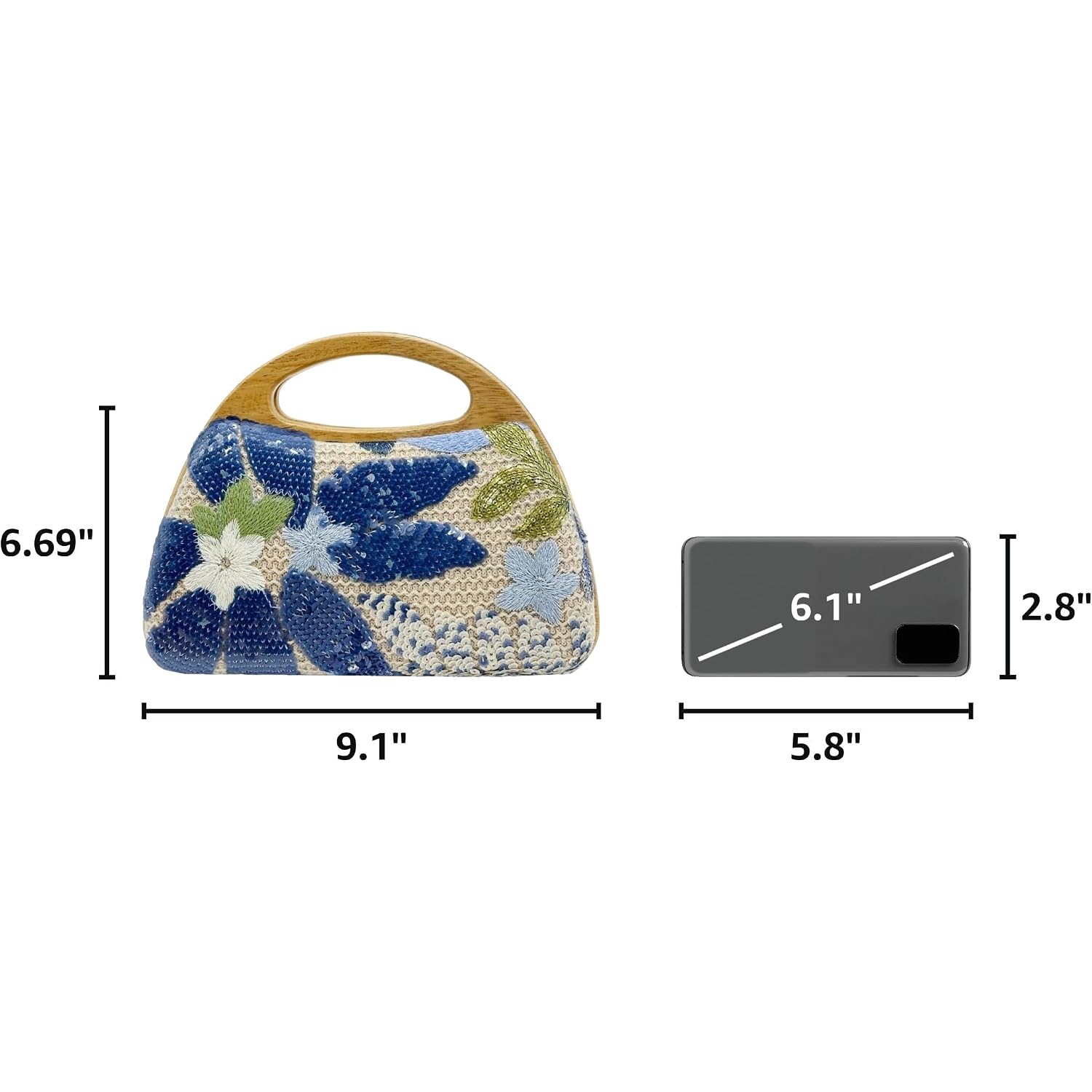 Umren Straw Clutch Handbags Women Beach Crossbody Hand-Woven Summer Purse Wallet Top Handle Evening Bag For Wedding Party