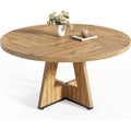 Little Tree Round Dining Table For 4-6 People, 47 Inches Dining Room Table With Wooden Pedestal Base, Modern Dinner Table, Circle Kitchen Tables For Dining Room, Kitchen, Living Room(Table Only)