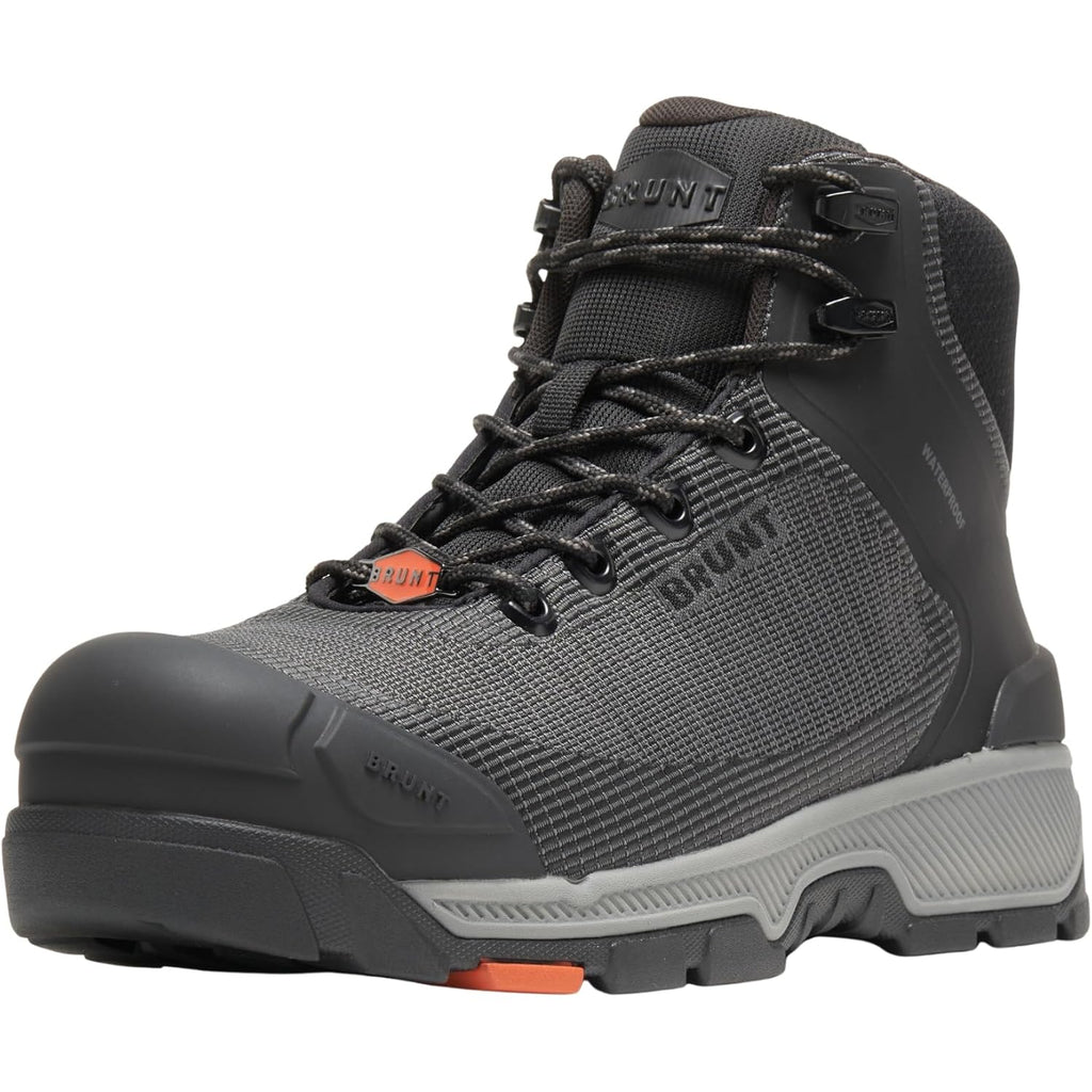Brunt Ryng (Comp Toe) -Men'S Lightweight Waterproof Composite Toe Work Boot - Eh Rated - Slip + Oil Resistant - Heat-Resistant Sole - Breathable, Flexible Fit - Adjustable