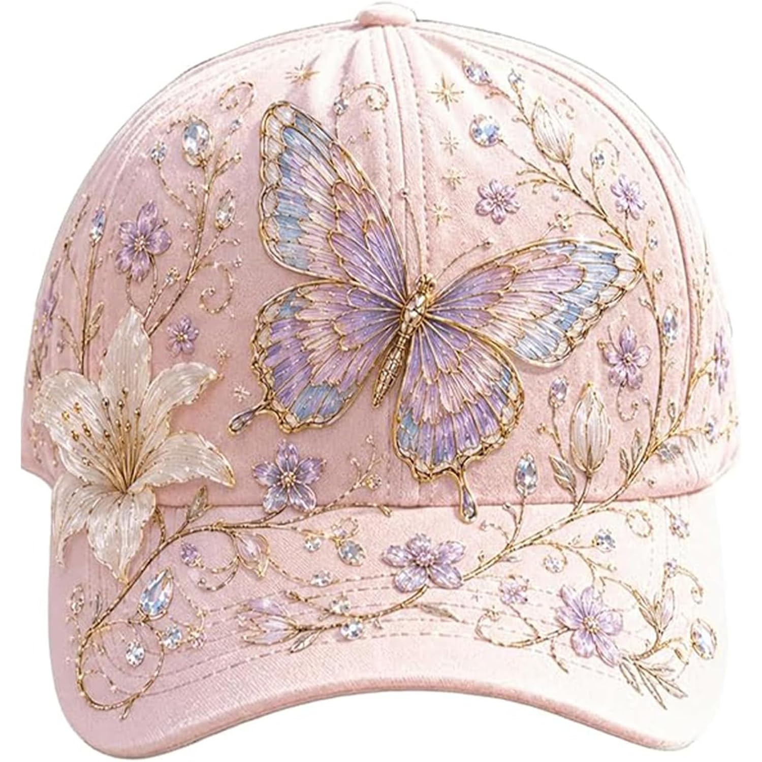 Garden Morning Cap For Women 2026 Limited Edition, Adjustable Baseball Cap With Honeybee Wildflower Botanical