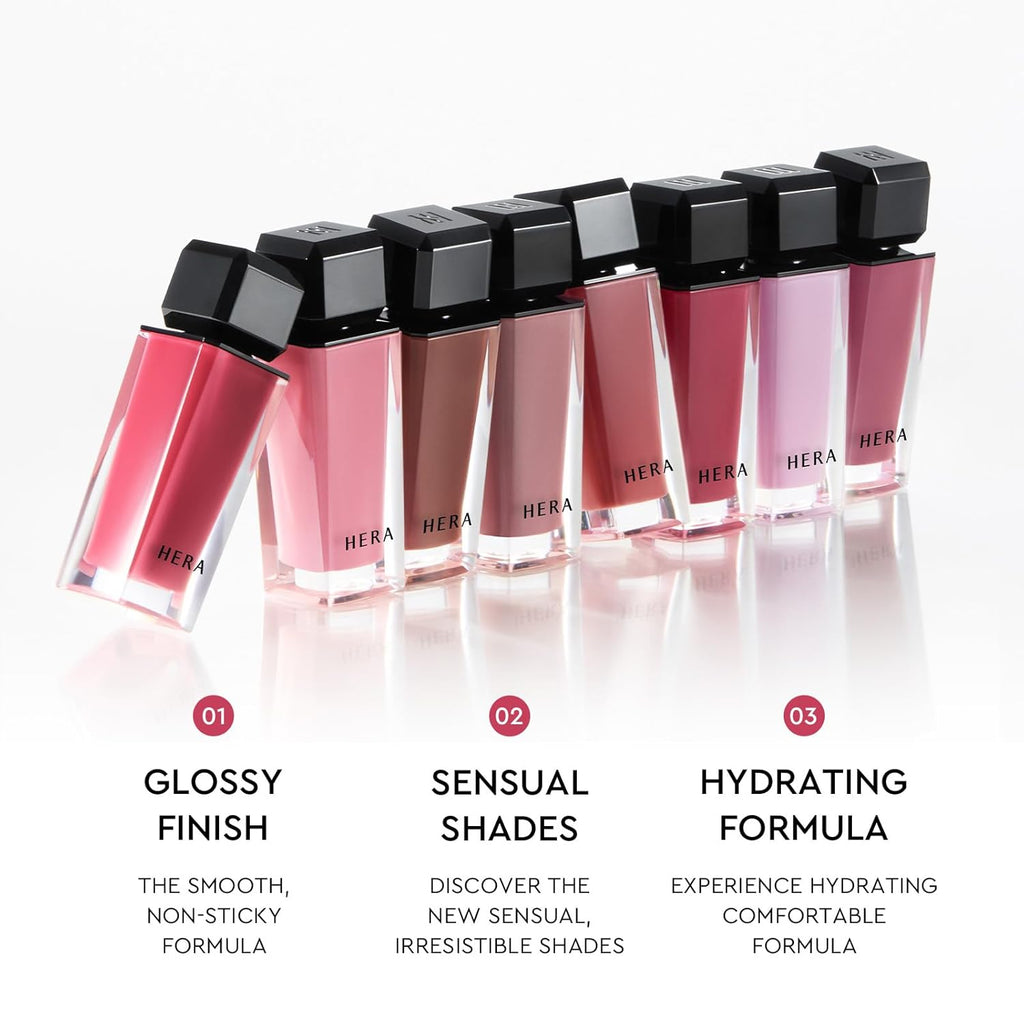 HERA Sensual Nude Lip Gloss #415 BROWNIE BOY - FELIX Picked | Volumizing Sheer & Glossy Finish, Non-sticky, Moisturizing and Hydrating, Korean Makeup, 0.17 oz. (5g)