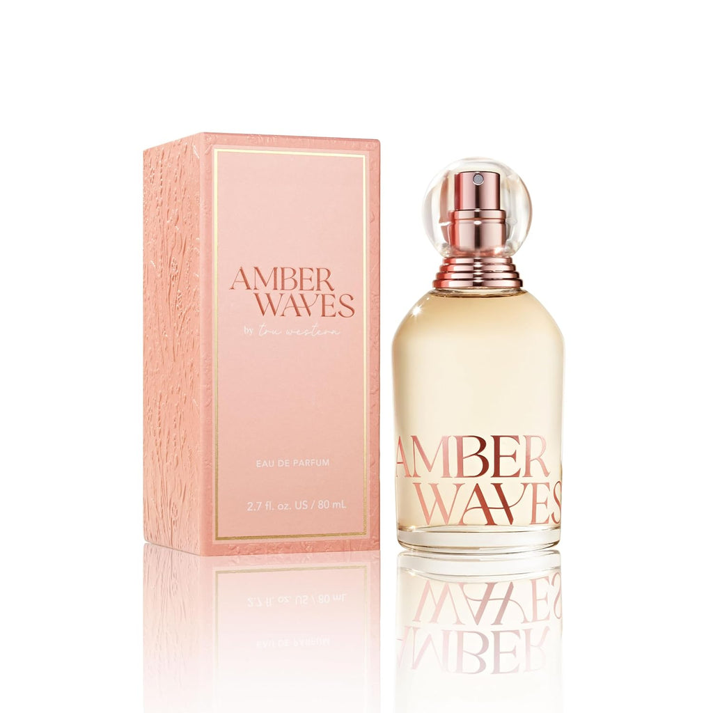 Tru Western Amber Waves Eau de Parfum 2.7 fl oz, Fragrance for Women, Full-Sized Perfume, Bold & Earthy Scent, Creamy Fig, Vanilla Blossom, Sandalwood, and Texas Cedar Notes, Long-Lasting