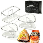 3Pcs Clear Large Onigiri Mold,Triangle Rice Press Molds For Sushi, Musubi & Rice Balls – Non-Stick,Bpa-Free,Hawaiian Musubi Maker, Sushi Mold For Bento Boxes And Lunches