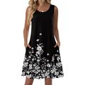 Zeagoo Summer Dresses For Women 2026 Sleeveless Casual Floral Tshirt Sundress With Pockets Loose Tank Beach Dress