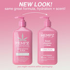 Hempz Sweet Jasmine & Rose Herbal Body Moisturizer For Women, 17 Fl. Oz. - Moisturizing Lotion With 100% Pure Hemp Seed Oil, Collagen, Shea Butter - Hydrating Vegan Lotion For Dry Skin