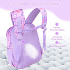 Rhcpfovr Kids Backpack For Girls - Girls Backpack 3-8 Ages Butterfly For Kids 15 Inch School Bookbag For Kindergarten Elementary School Bookbag For Girl 1St 2Nd Grade