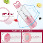 Portable Personal Blender 17 Oz/500 Ml Juicer, 175W Personal Size Blender, Ideal For Smoothies, Ice Blending, Juicing, And Food Processing, Compact, Convenient, And Versatile (Pink)