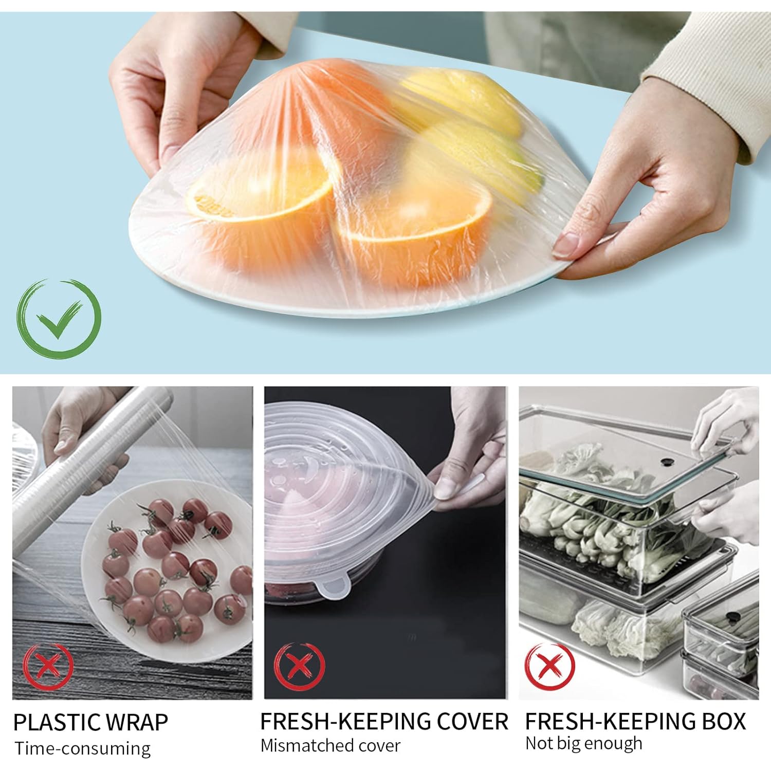 Homelove 200pcs Bowl Covers Bread Proofing - Plastic Wrap for Food Sourdough Bread Baking Rising Elastic Reusable Plate Covers Outdoor Food Fresh Keeping Bags Shower Cap Hair Deep Conditioning