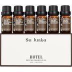 Su Juaba Hotel Collection Diffuser Oil Gift Set For Diffusers & Diy | Fragrance Oil Set,Luxury Scents Inspired By Iconic Hotels For Diffusers For Home,And Diy Crafting 6 Pack - 10 Ml/0.33 Fl Oz