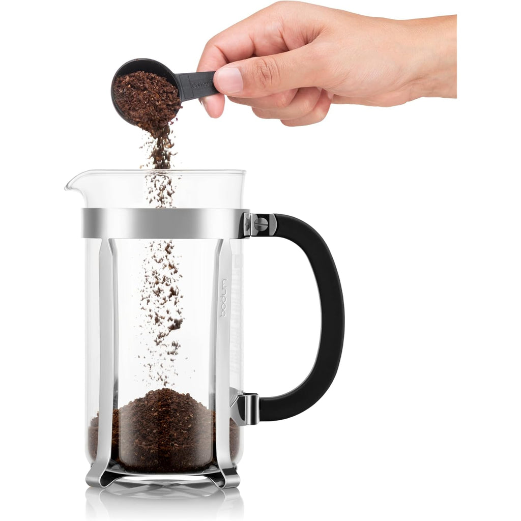 Bodum 34oz Chambord French Press Coffee Maker, High-Heat Borosilicate Glass, Polished Stainless Steel – Made in Portugal