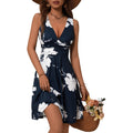 Ourin Women'S Spring Deep V Neck Sleeveless Floral Sundresses With Pockets Flowy Summer Dresses For Women