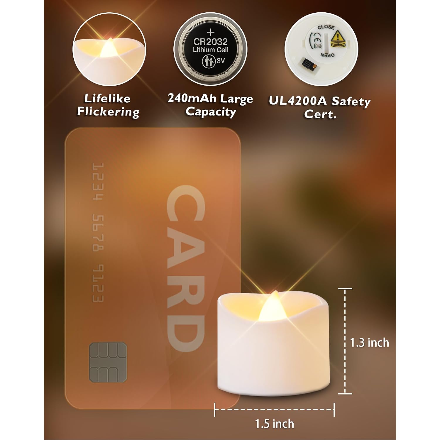 Homemory Timer Tea Lights Candles Battery Operated, 6H Timer Built-In, Auto On Daily, Flameless Led Tealight Votives For Table Centerpieces, Lantern, Holiday Decor, Warm Lamp, No Remote, 12-Pack