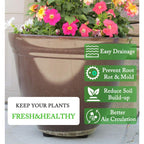 24 Pack Invisible Pot Feet With Enhanced Non-Slip Surface Grip Plant Pots And Flowers, Solid Rubber Pots Risers, Pot Lifters For Indoor Or Outdoor Planters