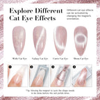 AZUREBEAUTY Cat Eye Nail Polish Quick Dry Nude Glitter Toe Nail Polish Natural Shine Nail Lacquer Salon-Quality for Women Girl Gifts