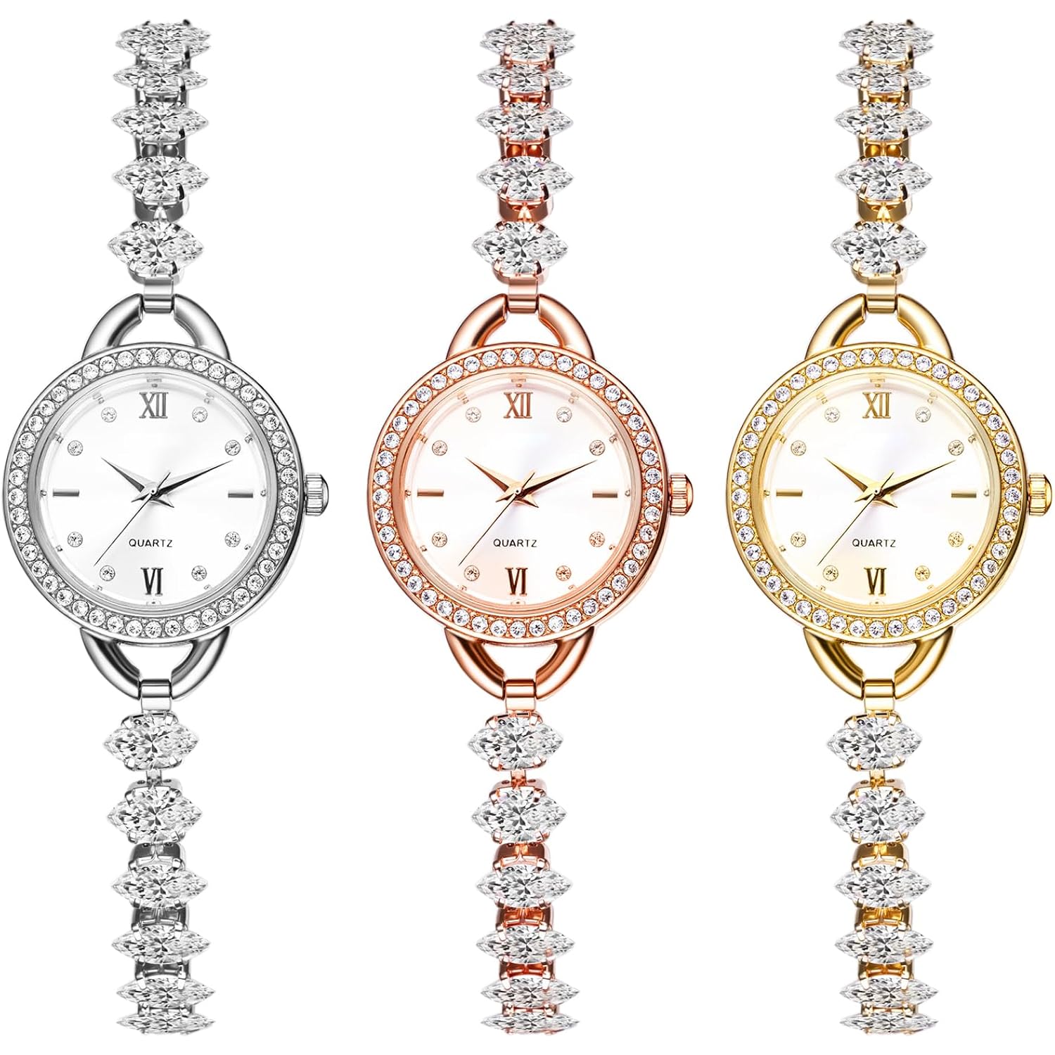 Avaner Women's Bracelet Wrist Watches: Ladies Elegant Slim Strap Rhinestones Analog Quartz Watch for Women
