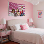 Custom Pink America Flag 3X5 Ft Personalized Flags Design Your Image Funny Tapestry Poster For Decorate Clubs Concerts Bars University Dormitories Living Rooms Bedrooms