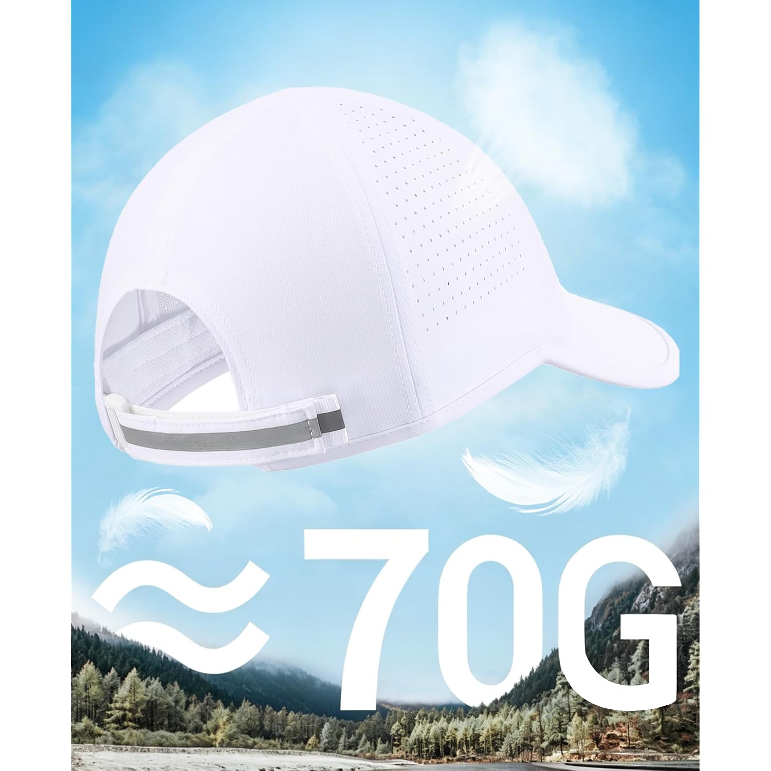 Home Prefer Upf50 Sun Hat For Men Women Reflective Water Repellent Quick Dry Baseball Cap Golf Running Outdoor Sport Hat