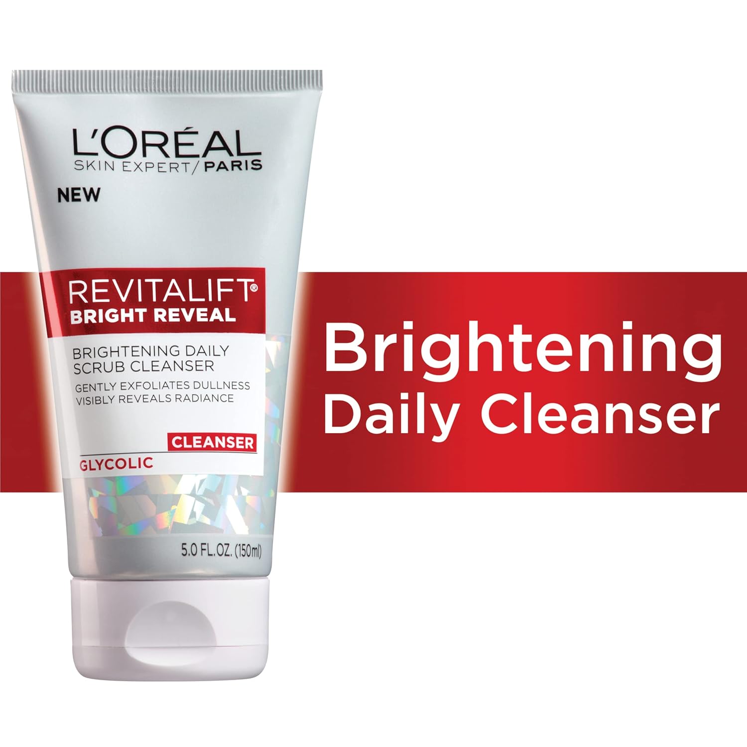 L'Oreal Paris Revitalift Bright Reveal Anti-Aging Facial Cleanser With Glycolic Acid 5 Fl. Oz (Pack Of 2)