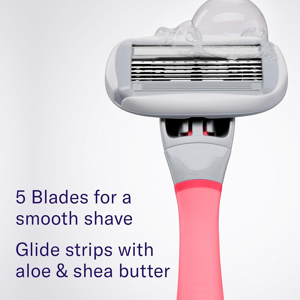 Flamingo Razors for Women, 1 Razor (Flamingo Pink) Handle and 1 Razor Blade Refill