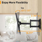 Perlegear Lockable Rv Tv Mount For 13–43 Inch Tvs Up To 44 Lbs, Full Motion Rv Tv Wall Mount With Swivel, Tilt, Pull Cord Lock, Rv Tv Mount For Camper, Rv, Motorhome, Max Vesa 200X200Mm, Pglrvf2