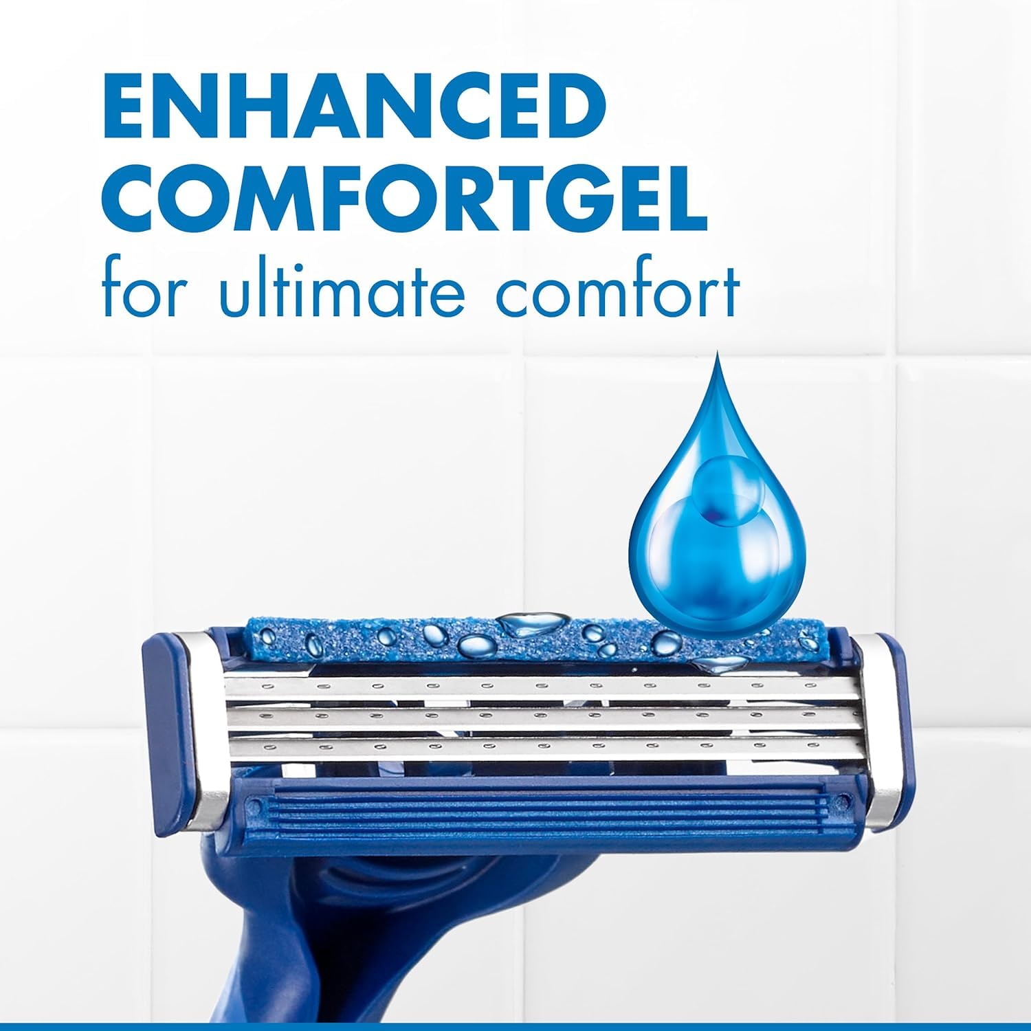 Gillette Sensor3 Comfort Disposable Razors for Men, 8 Count, Lubrastrip Glides Easily Over Your Skin
