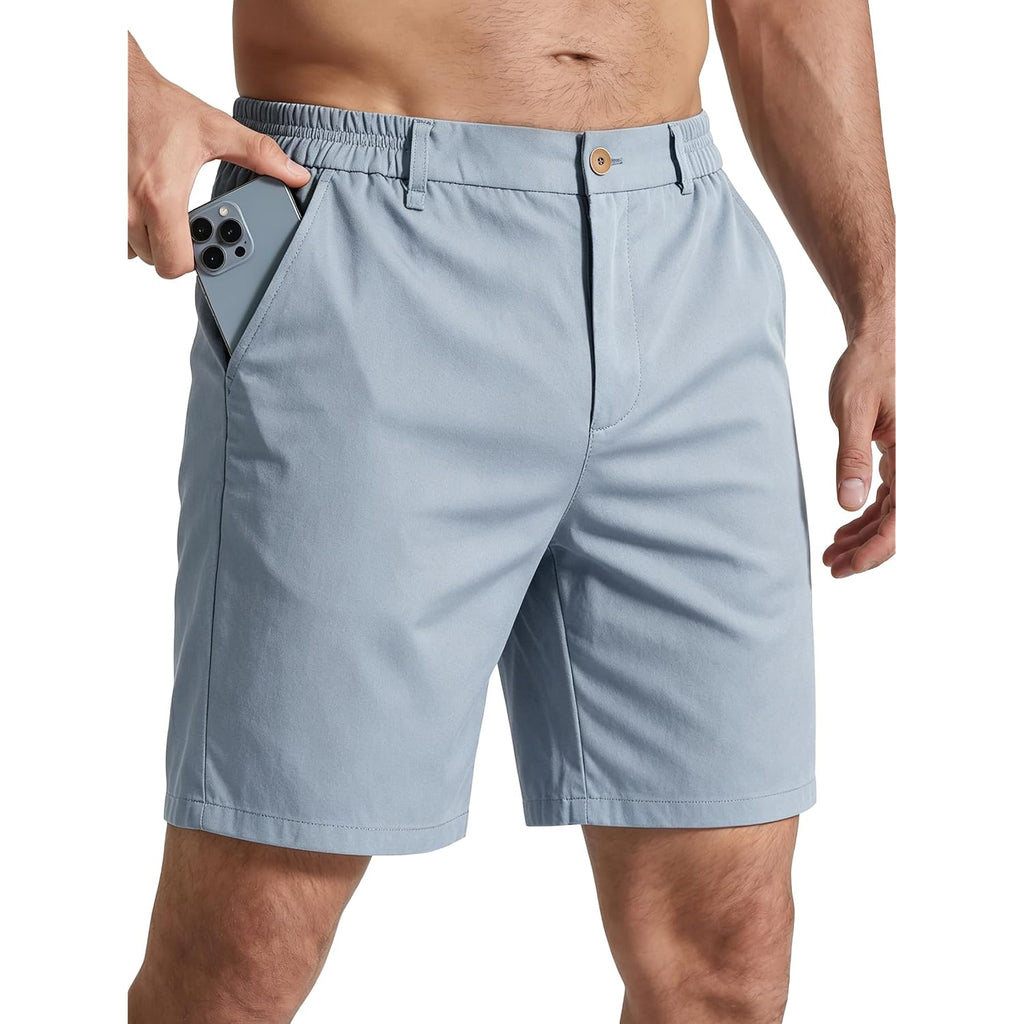 Jotook Mens Casual Shorts 7 Inch Lightweight Golf Shorts Summer Quick Dry Elastic Waist Hiking Short With Pockets